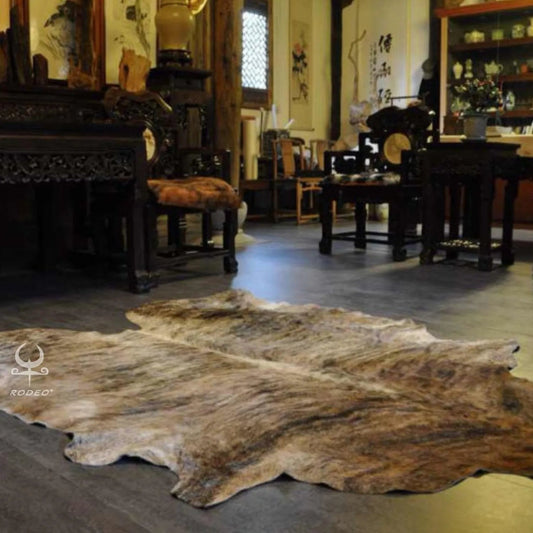 Exotic Brindle Cowhide Rug