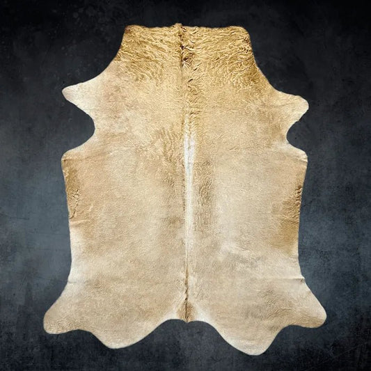 Extra Large Beige Cowhide Rug Size 6.7 x 9.2 ft - 5378R