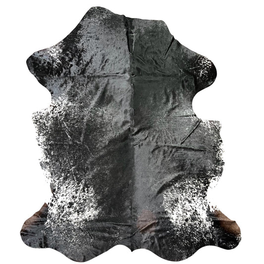 Extra Large Black and White Cowhide Rug J370 - 6.10x 8 ft