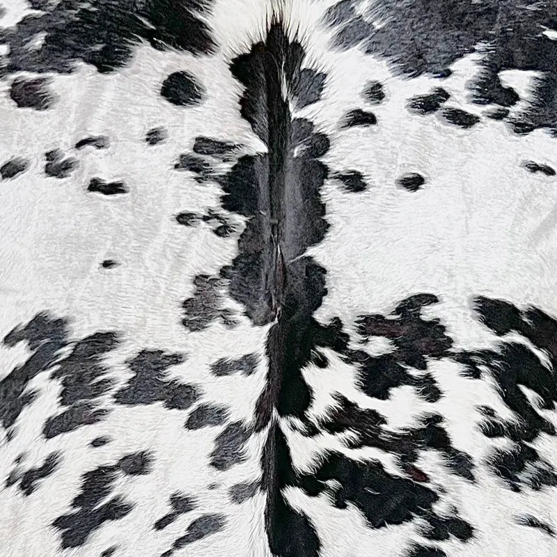 Extra Large Black and White Cowhide Rug Size 6.6x 8.7 ft - 5266F