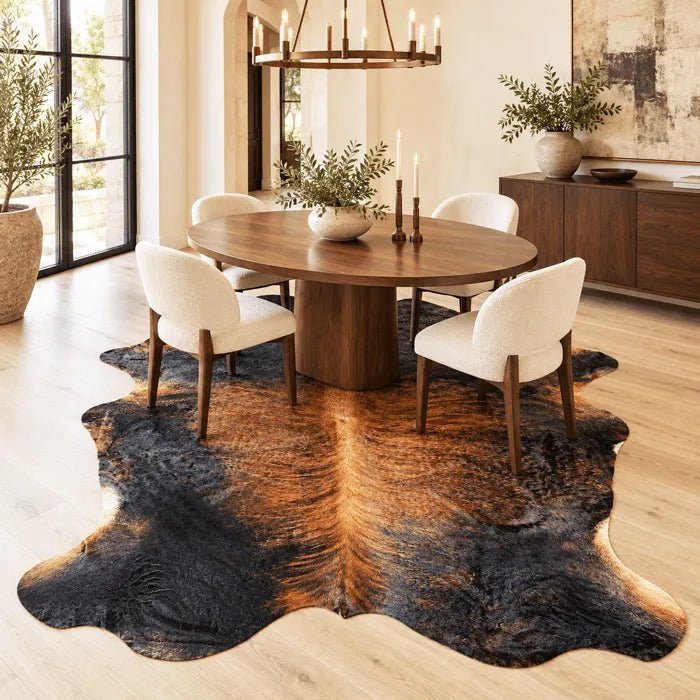 Extra Large Brindle Cowhide Rug Size 7 x 8.6 ft - 5361Q