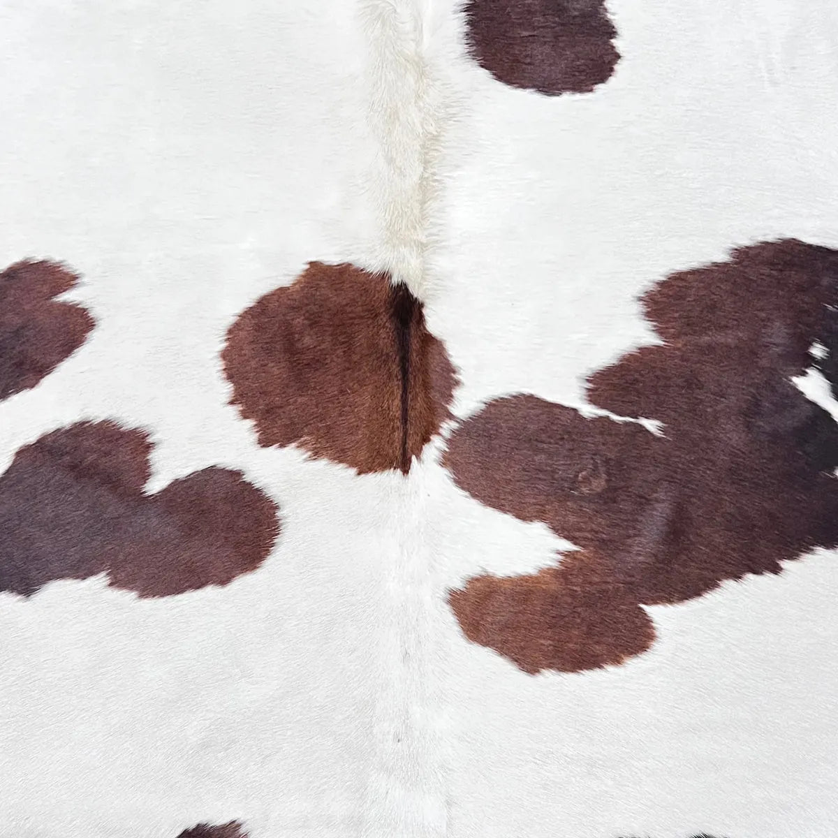 Extra Large Brown and White Cowhide Rug Size 6.4 x 7.7 ft - 4985