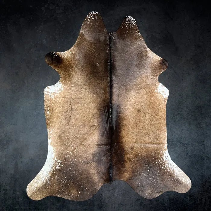Extra Large Brown Cowhide Rug Size 6.11x 7.8 ft - 5311