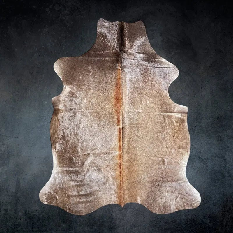 Extra Large Brown Cowhide Rug Size 6.3x 7.6 ft - 5261F