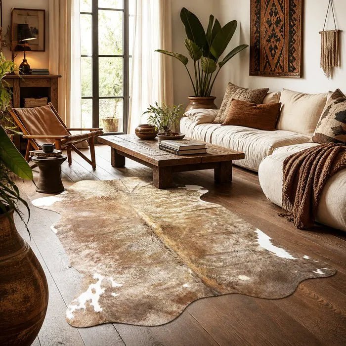 Extra Large Cowhide Rug Size 5.11x 7.5 ft - 5326L