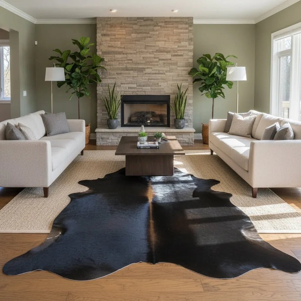 Extra Large Cowhide Rug Size 6.11x 8.3 ft - 5325I