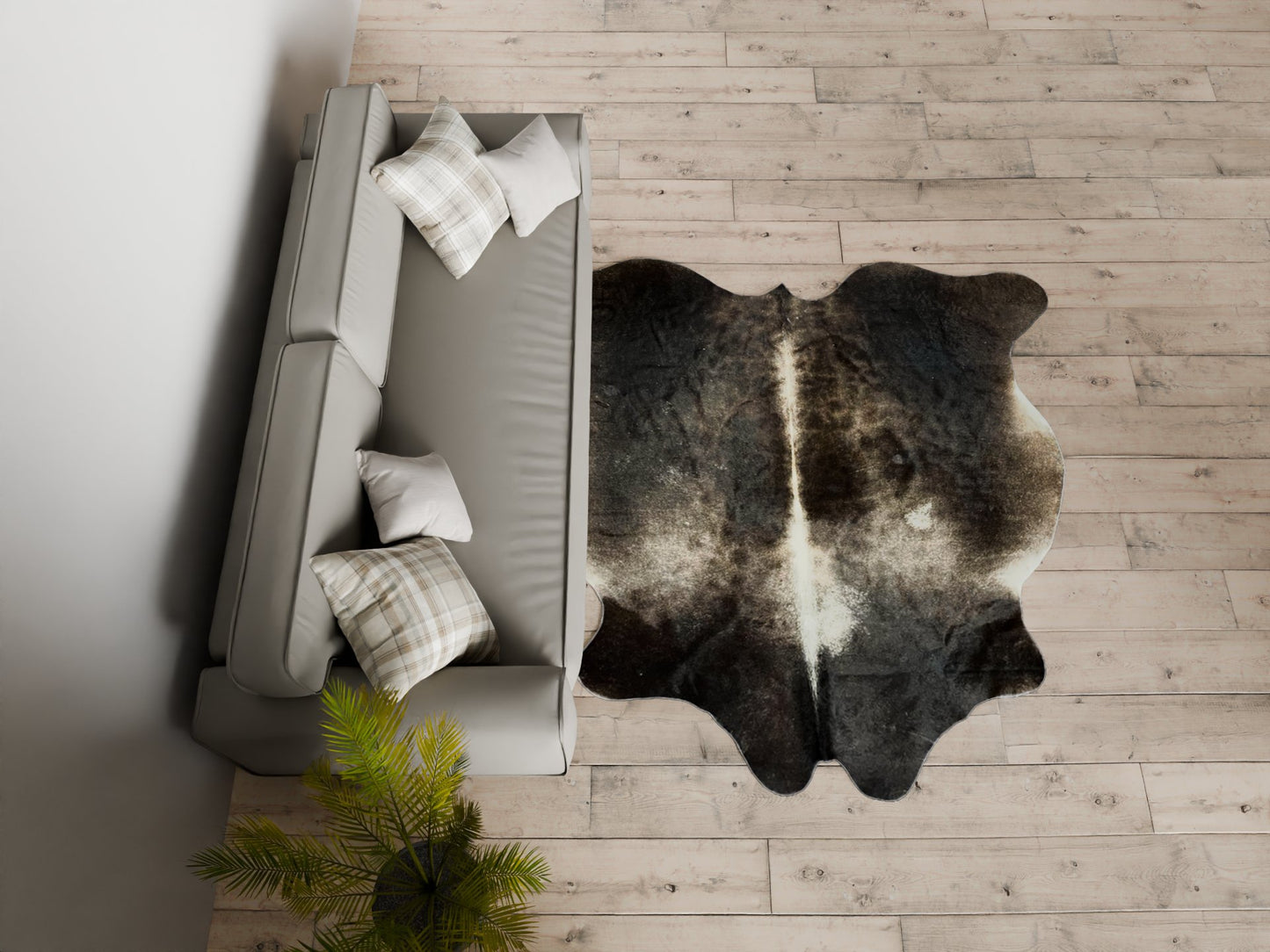 Extra Large Cowhide Rug Size 6.3x 7.5 ft---4682 - Rodeo Cowhide Rugs