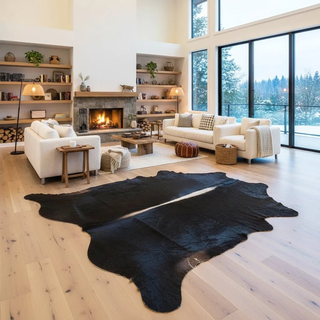 Extra Large Cowhide Rug Size 6.5x 7.9 ft - 5331J