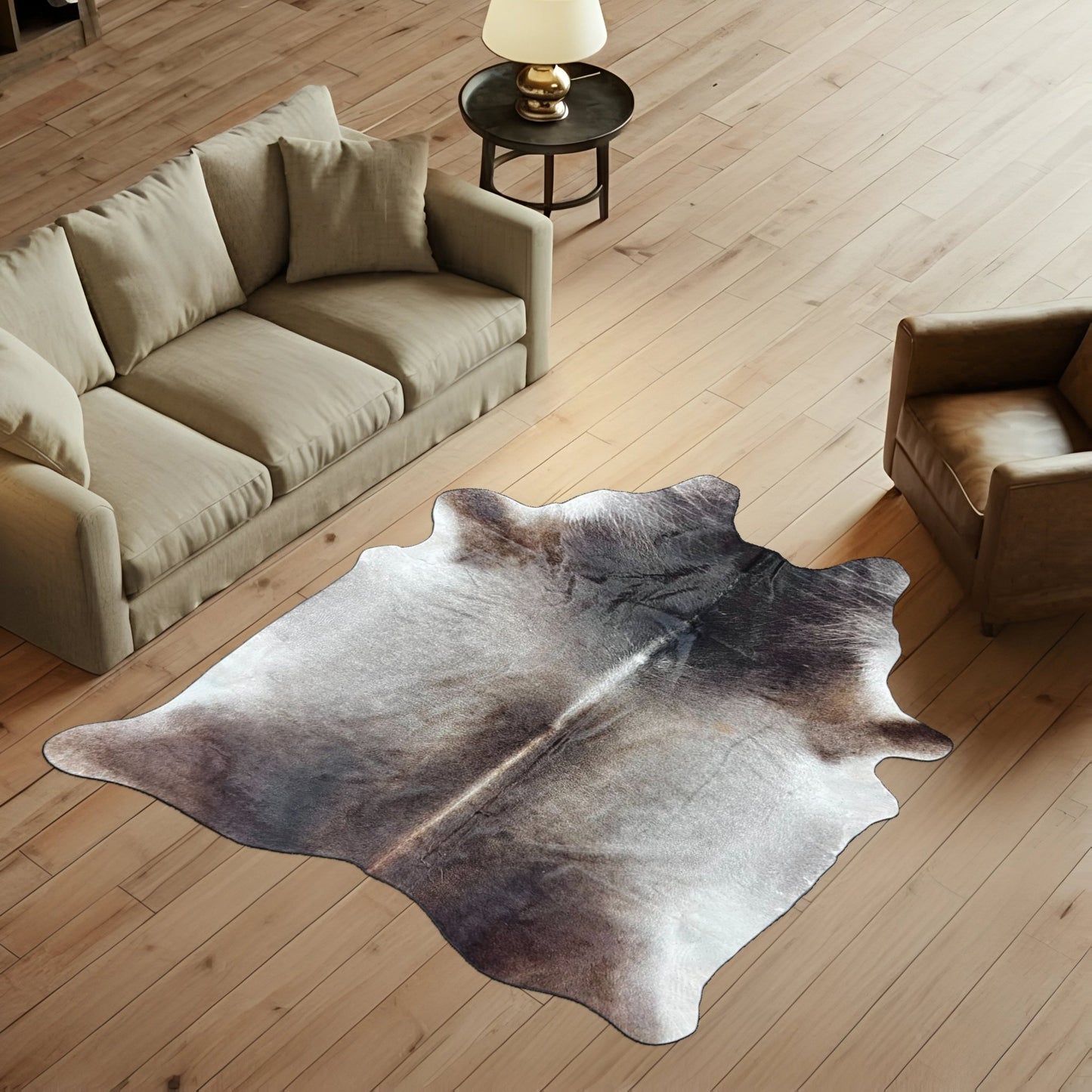 Extra Large Cowhide Rug Size 7.3 x 7.8 ft - 5080