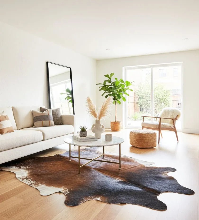 Extra Large Cowhide Rug Size 7.4x 8.4 ft - 5316L