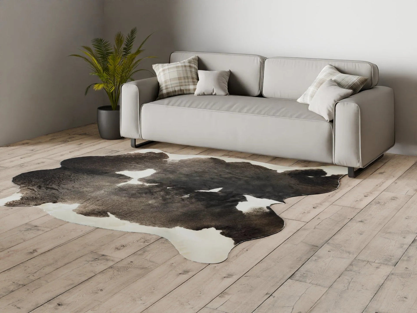 Extra Large Cowhide Rug Size 7.9x 8.2 ft - 4680