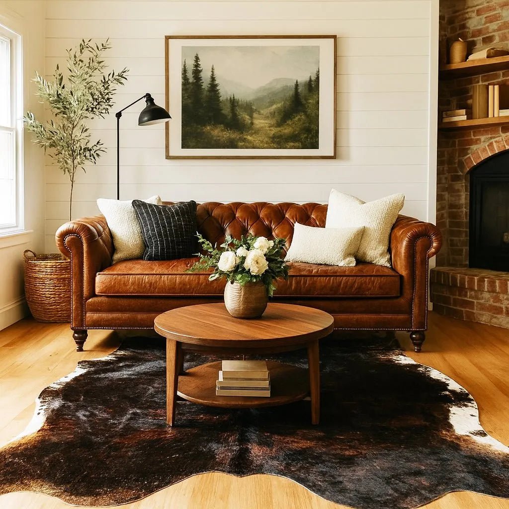 Extra Large Dark Brindle Cowhide Rug Size 7.7x 8.8 ft - 5267F