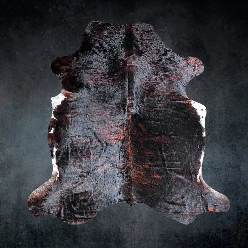 Extra Large Dark Brindle Cowhide Rug Size 7.7x 8.8 ft - 5267F