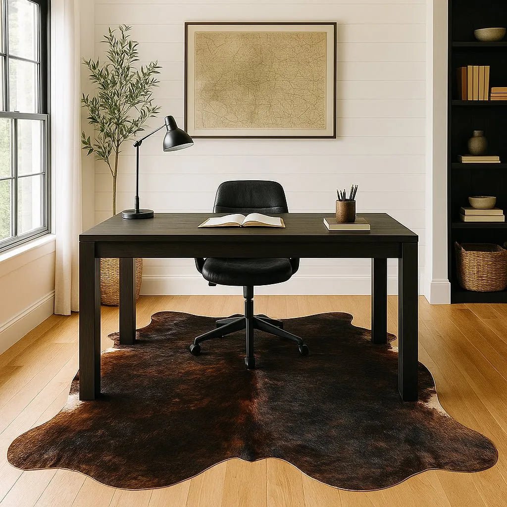 Extra Large Dark Brindle Cowhide Rug Size 7.7x 8.8 ft - 5267F