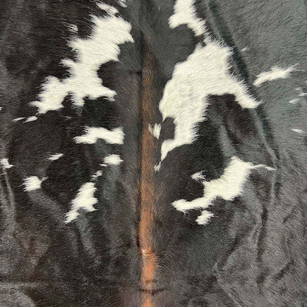 Extra Large Dark Tricolor Cowhide Rug - Rodeo Cowhide Rugs