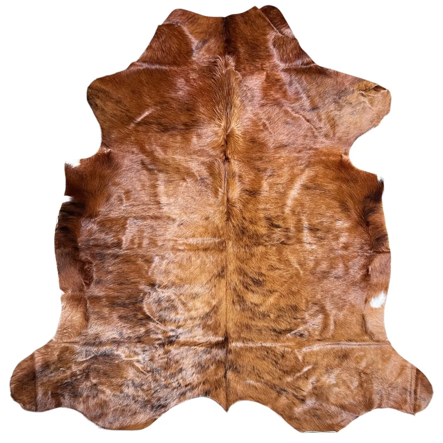 Extra Large Dark Tricolor Cowhide Rug D154 - 6x6.3