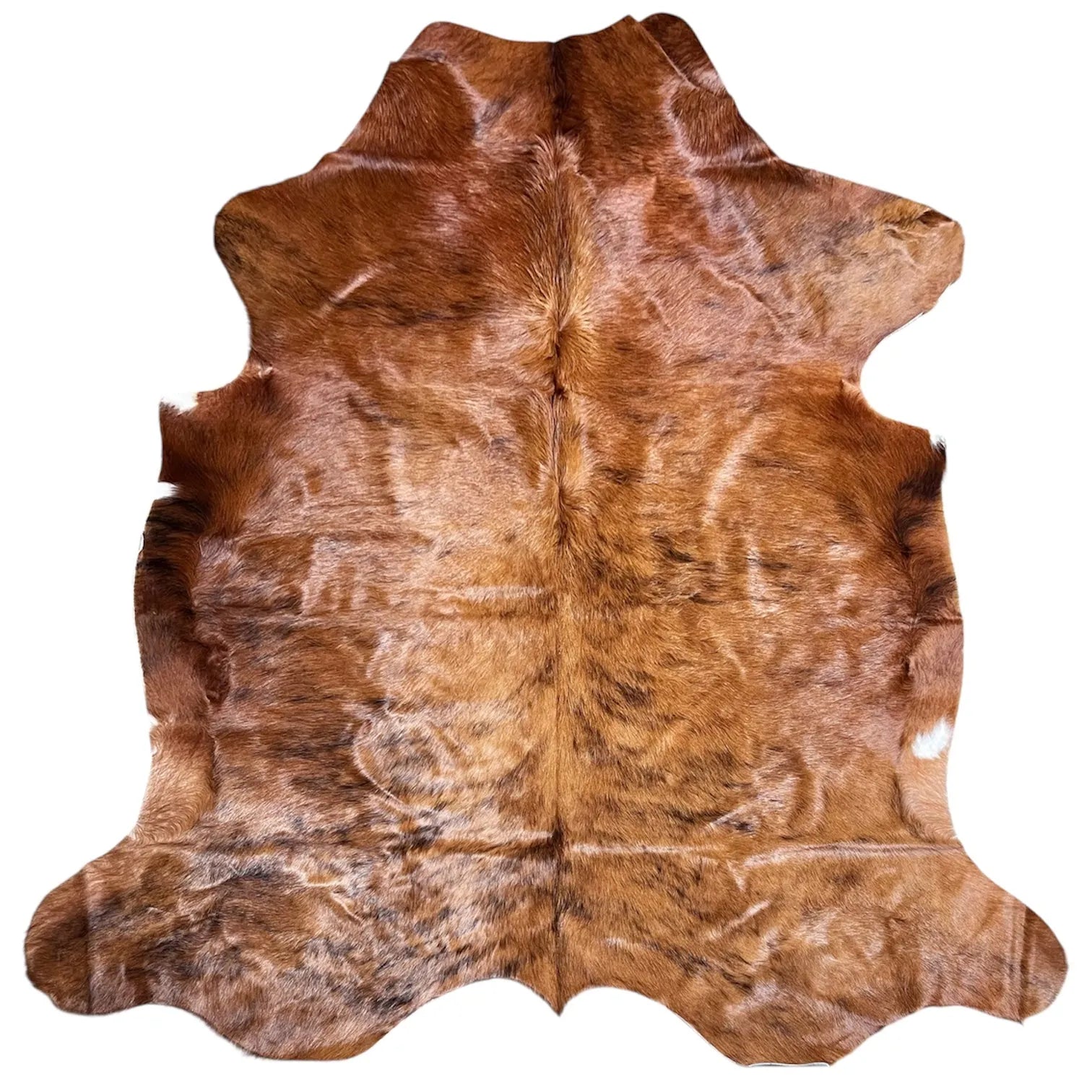 Extra Large Dark Tricolor Cowhide Rug D154 - 6x6.3