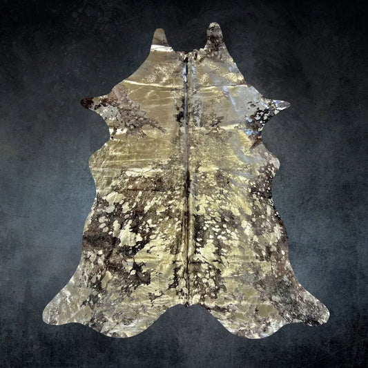 Extra Large Gold Cowhide Size 6.5x 7.9 ft - 5242