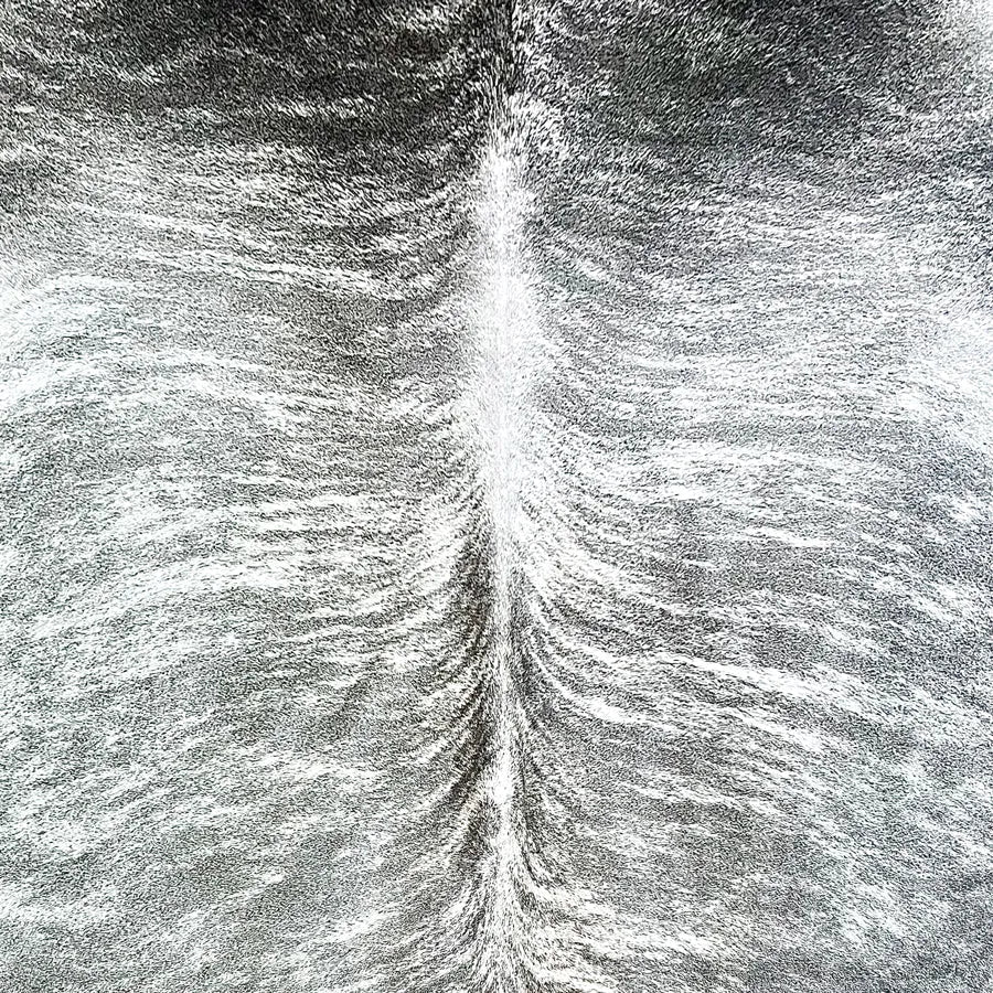 Extra Large Gray Brindle Cowhide Rug Size 6.7x 7.10 ft - 5287