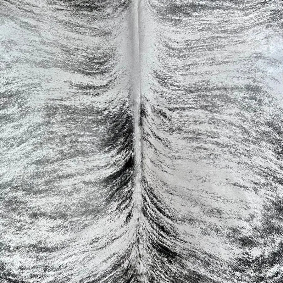 Extra Large Gray Brindle Cowhide Rug Size 6.9x 8.1 ft - 5288