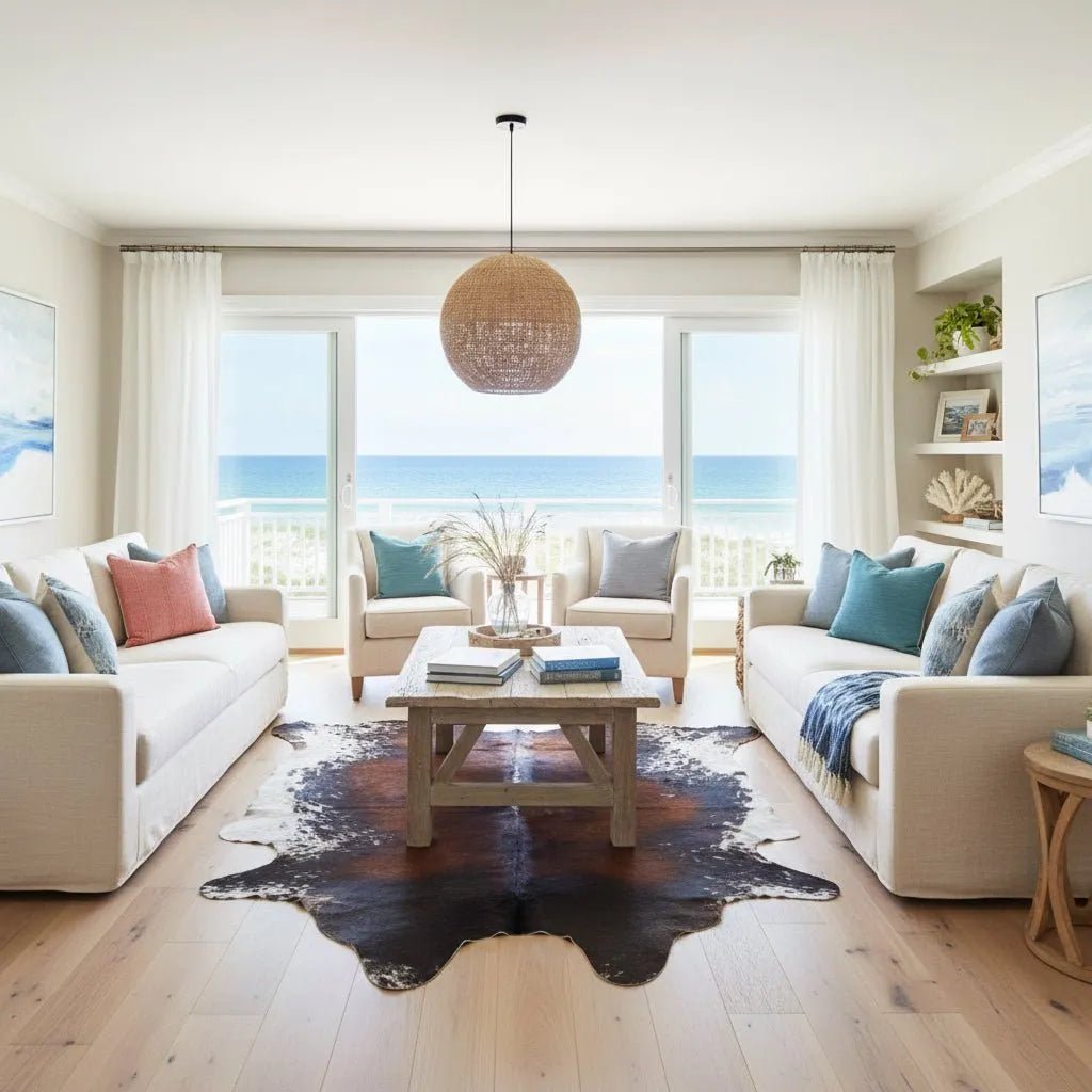 Extra Large Longhorn Cowhide Rug Size 6.6x 7.6 ft - 5310