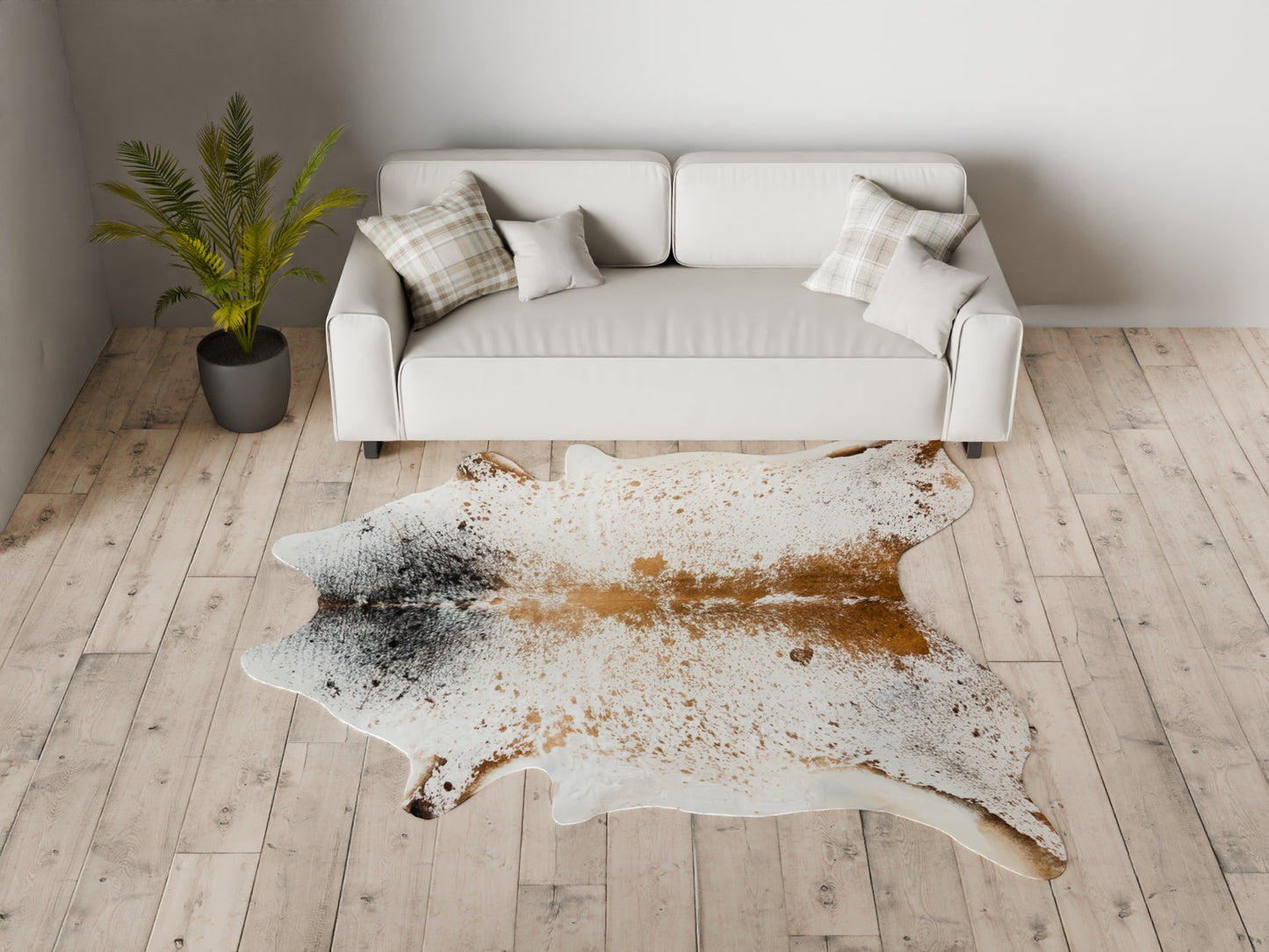 Extra Large Longhorn Cowhide Rug Size 8 x 6.9 ft---4695 - Rodeo Cowhide Rugs