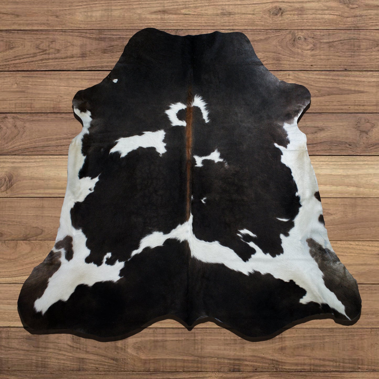 Extra Large RODEO charcoal and white cowhide rug 6.7 x 7.4 ft-- -4385 - Rodeo Cowhide Rugs
