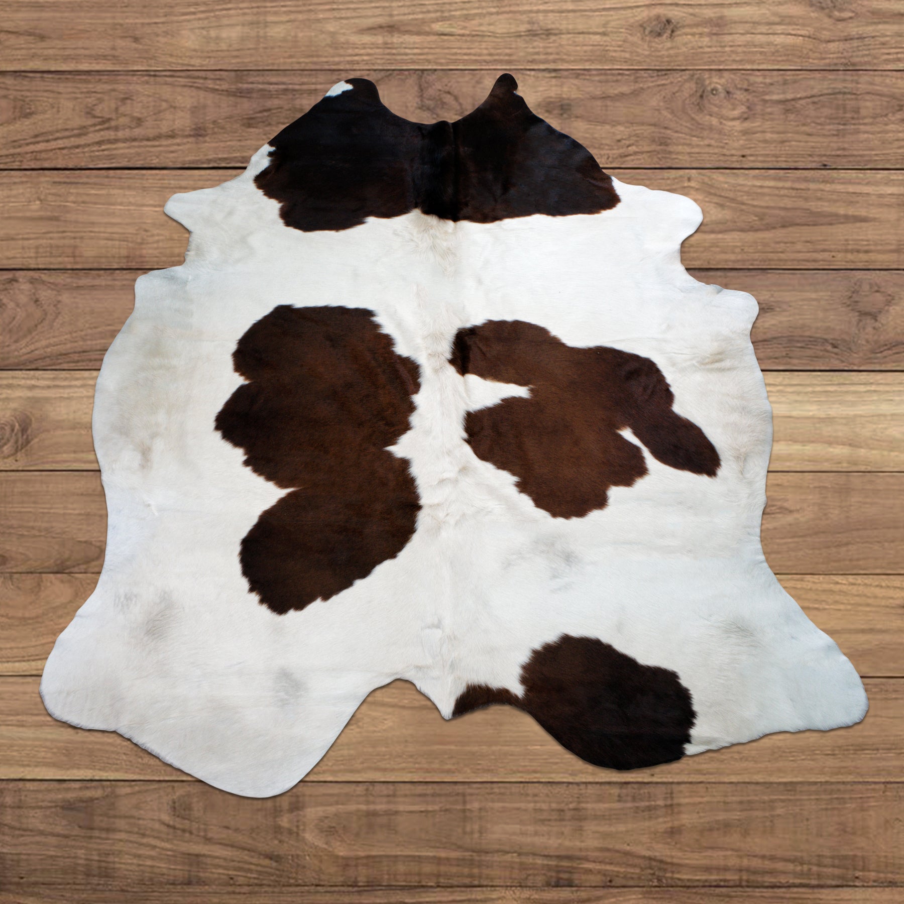 Extra Large RODEO dark red brown and white cowhide rug 6.2x 8 ft-- -4329 - Rodeo Cowhide Rugs