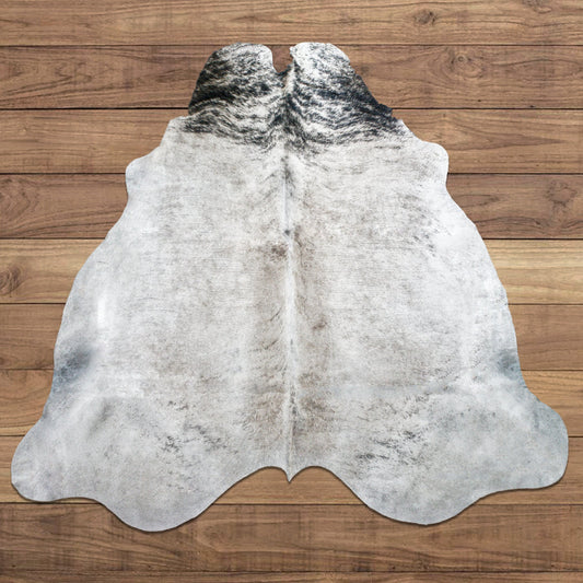 Extra Large RODEO rustic exotic gray cowhide rug 6.9 x 7.6 ft-- -4440 - Rodeo Cowhide Rugs
