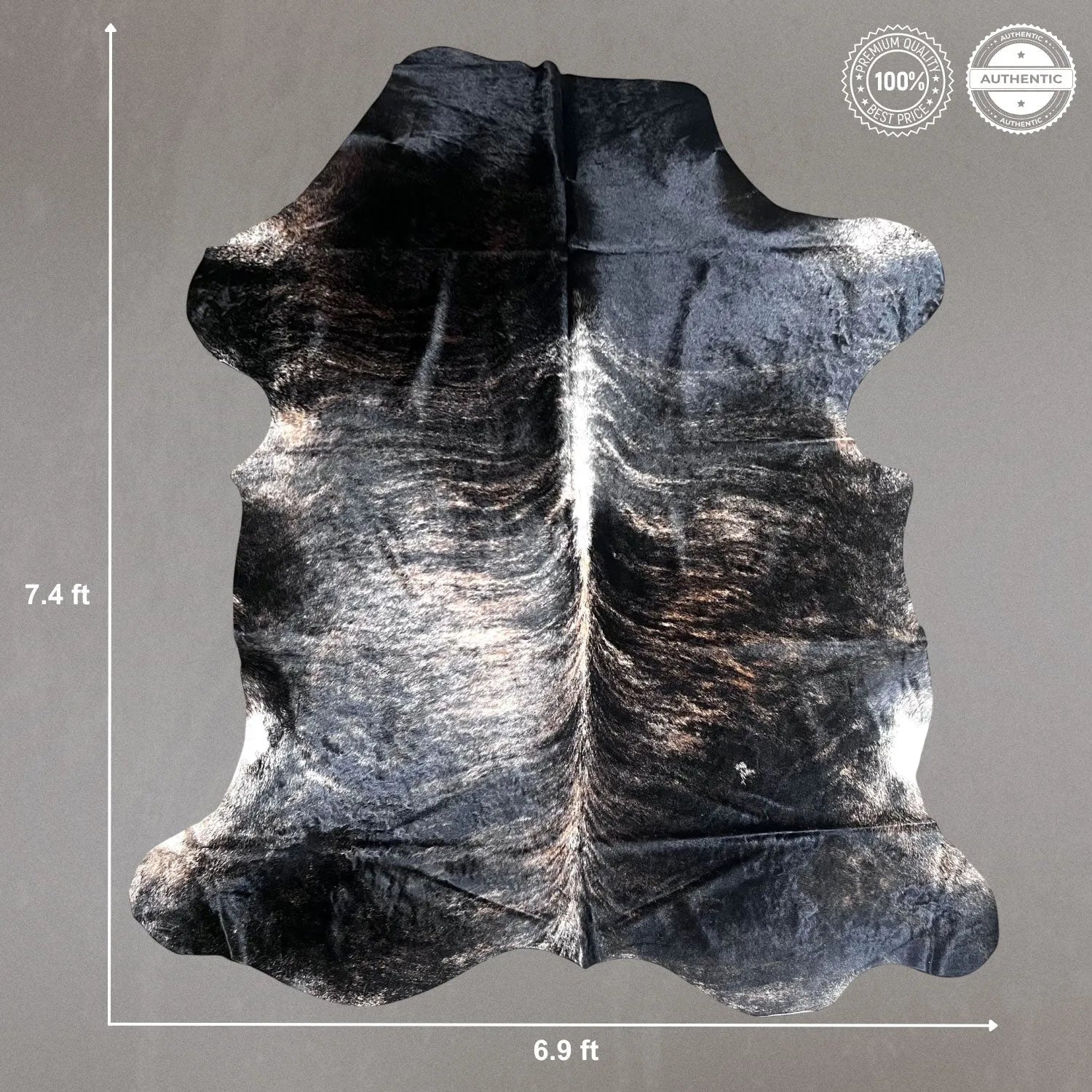 Extra Large Rustic Cowhide Size 6.9x 7.4 ft - 5226E