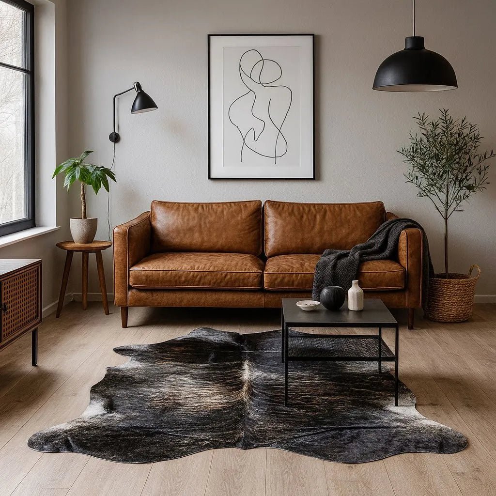 Extra Large Rustic Cowhide Size 6.9x 7.4 ft - 5226E