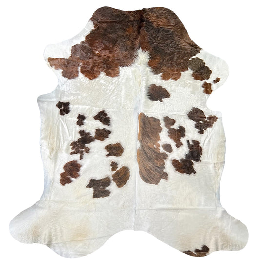 Extra Large Tricolor Cowhide Rug L359 - 7x 8 ft