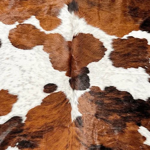 Extra Large Tricolor Cowhide Rug Size 5.9 x7.5 ft - 5384S
