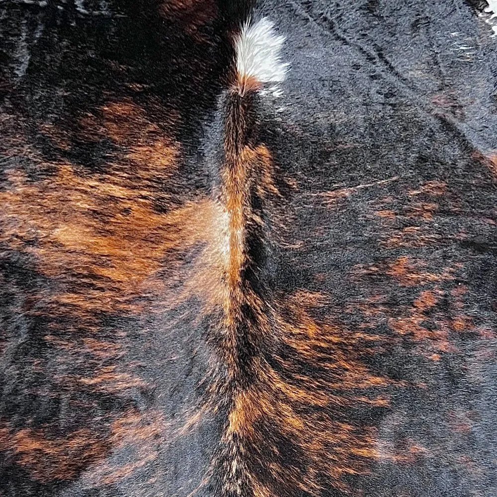 Extra Large Tricolor Cowhide Rug Size 6.8x 7.6 ft - 5257F