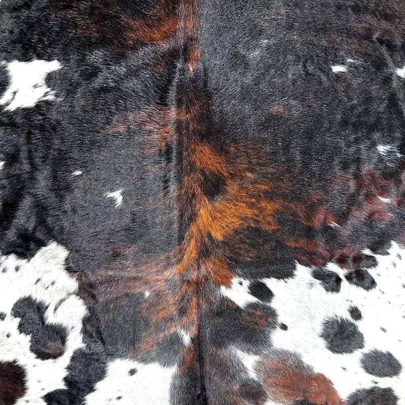 Extra Large Tricolor Cowhide Rug Size 7.1x 8.6 ft - 5275H
