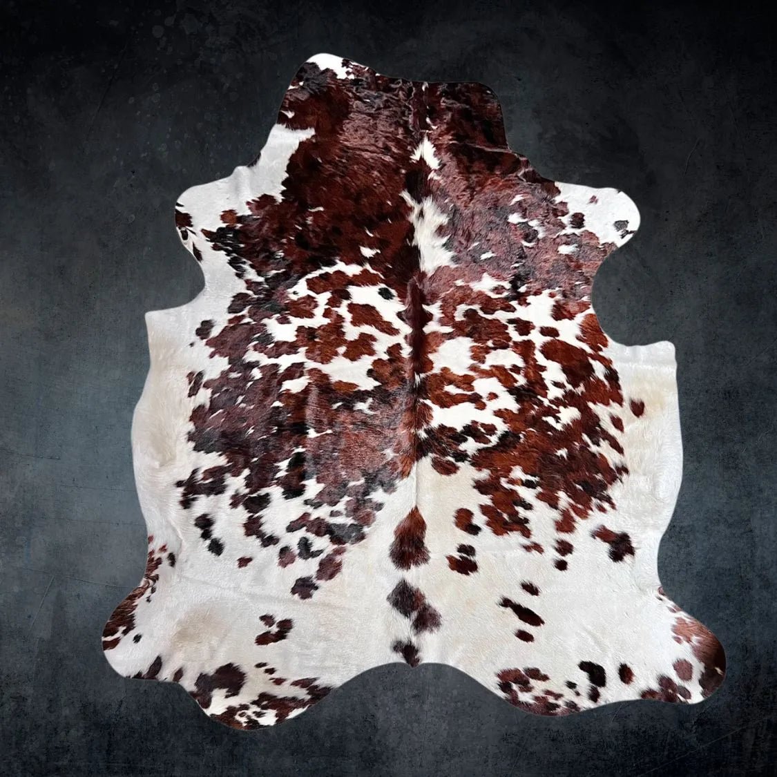 Extra Large Tricolor Cowhide Rug Size 7.6x 8.4 ft - 5255F