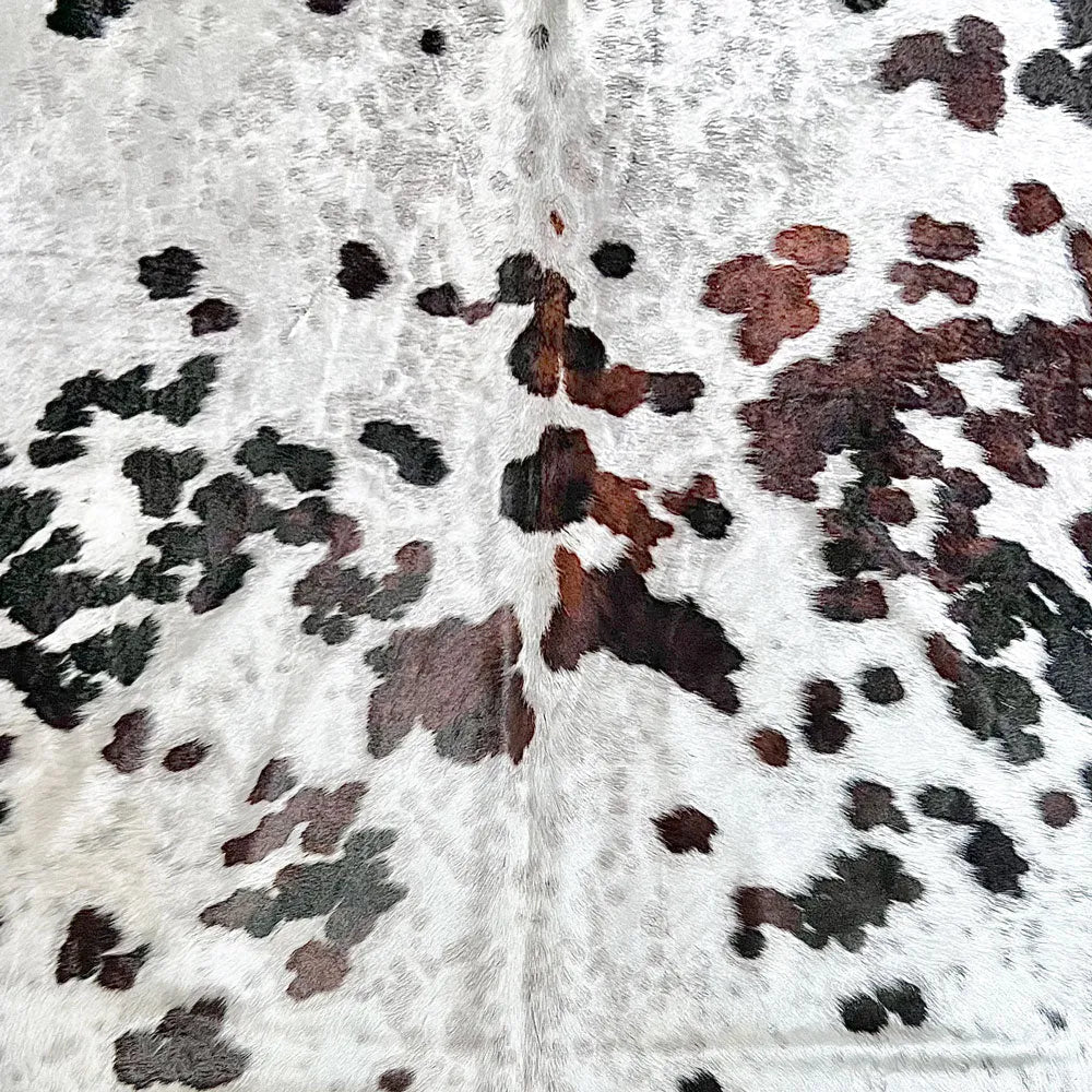 Extra Large Tricolor Cowhide Rug Size 7x 7.10 ft - 5256F
