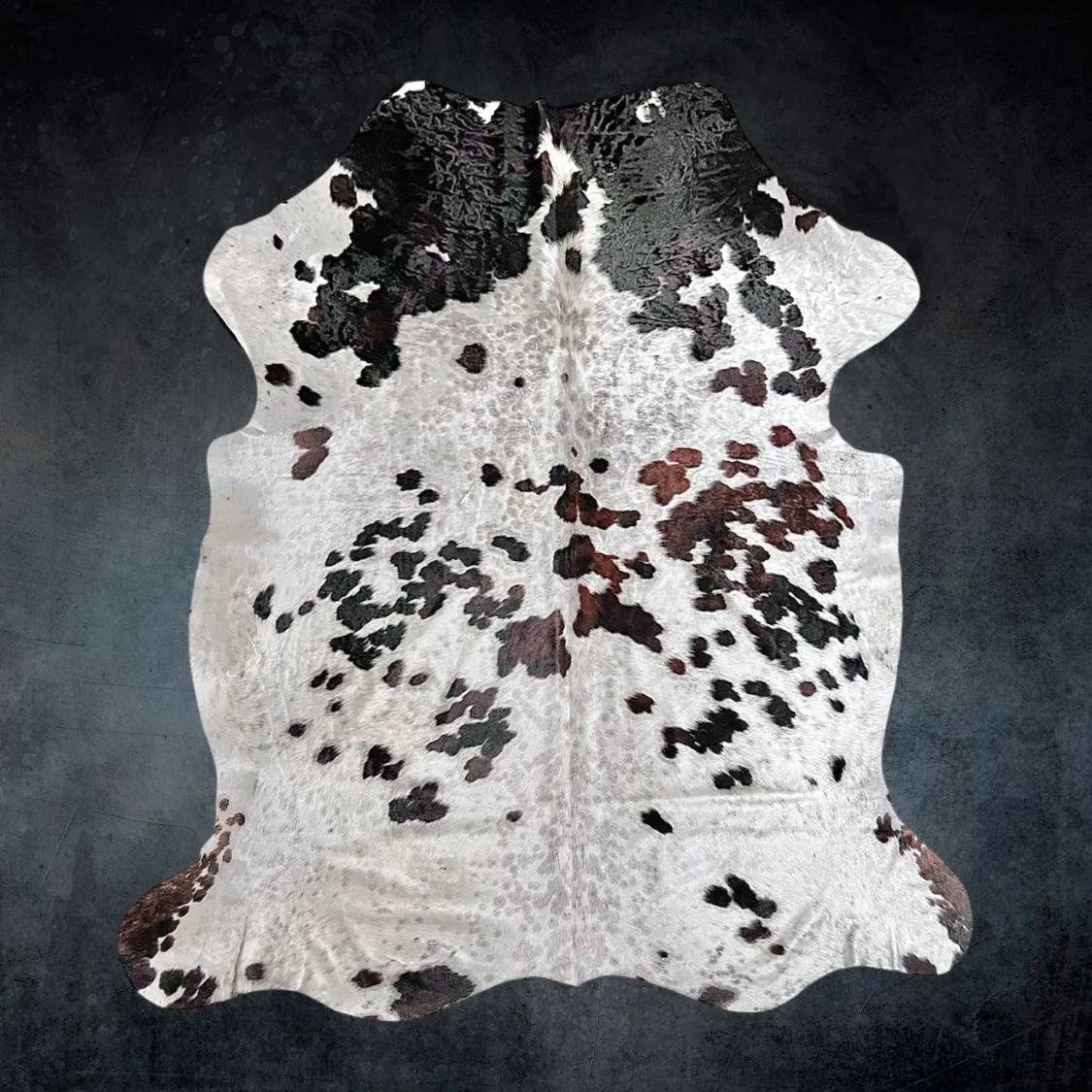 Extra Large Tricolor Cowhide Rug Size 7x 7.10 ft - 5256F