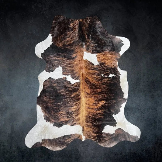 Extra Large Tricolor Cowhide Rug Size 7x 7.10 ft - 5263F