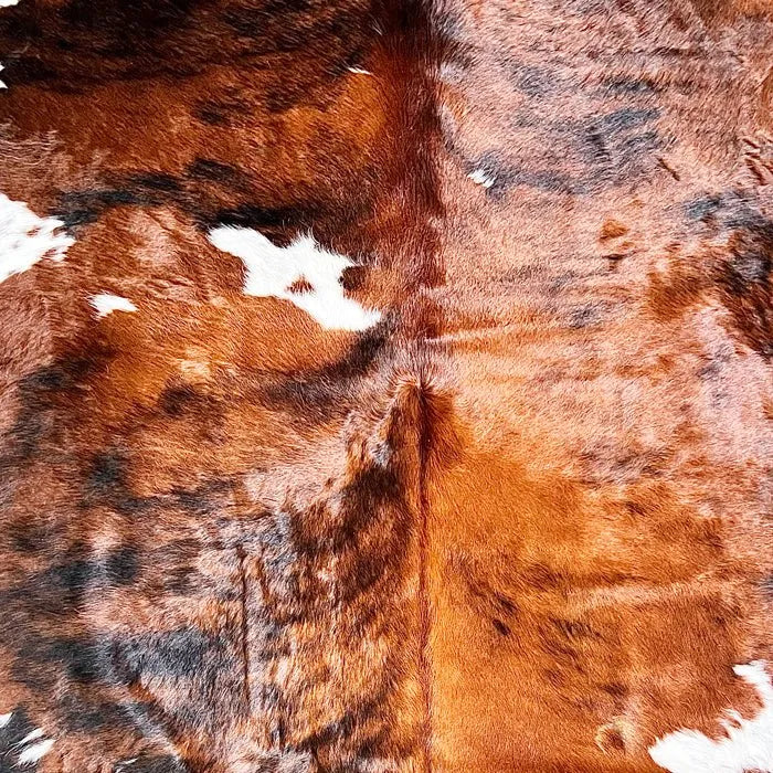 Extra Large Tricolor Cowhide Rug Size 7x 8.2 ft - 5302J