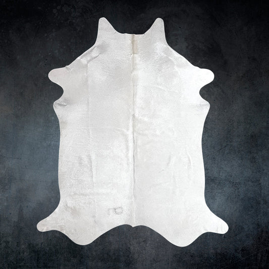 Extra Large White Cowhide Rug Size 6.7x 8.4 ft - 5281