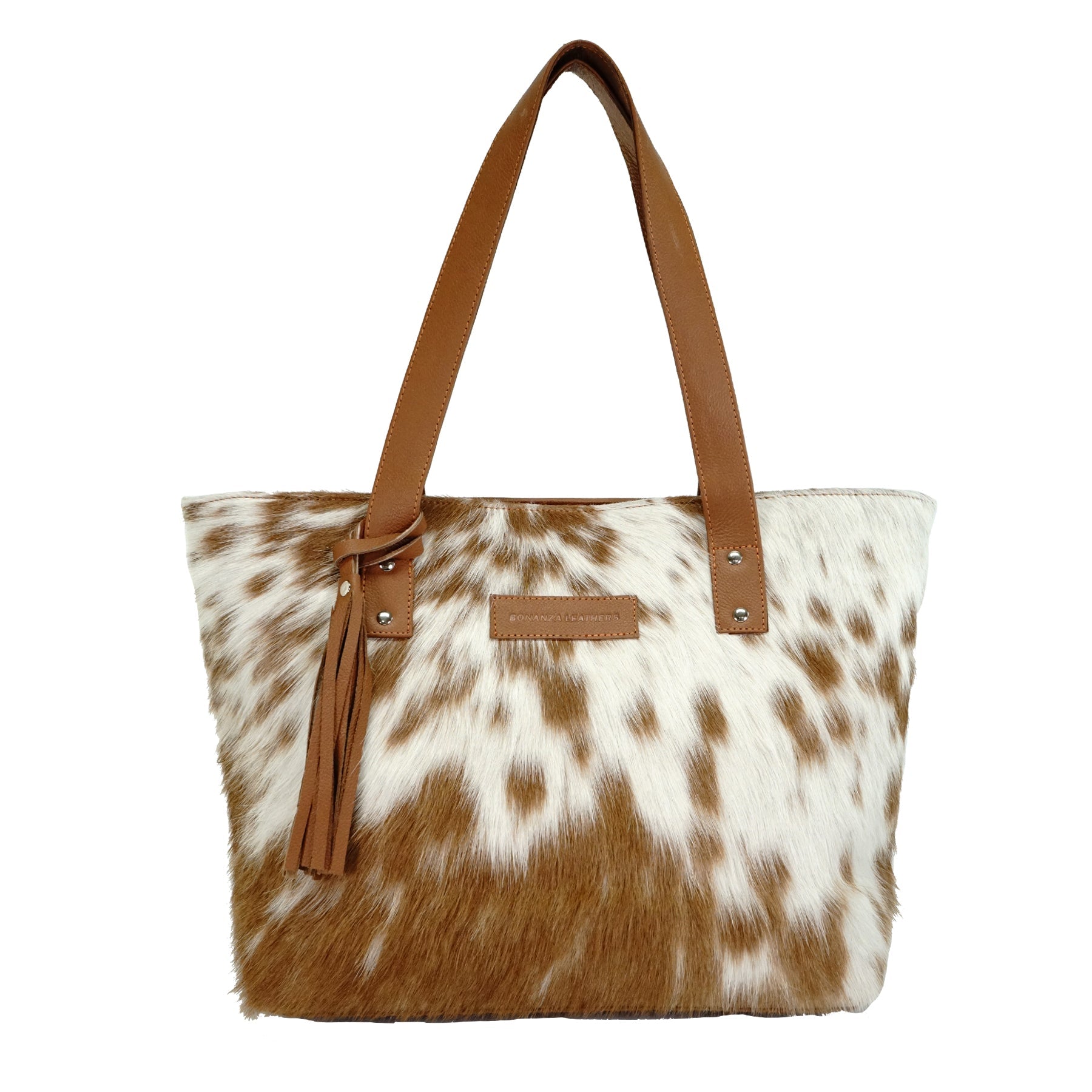 Newest NWT Leather MULTI PATCH COWHIDE TOTE BAG