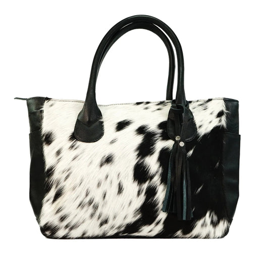 Genius leather hair on cowhide women's Tote bag