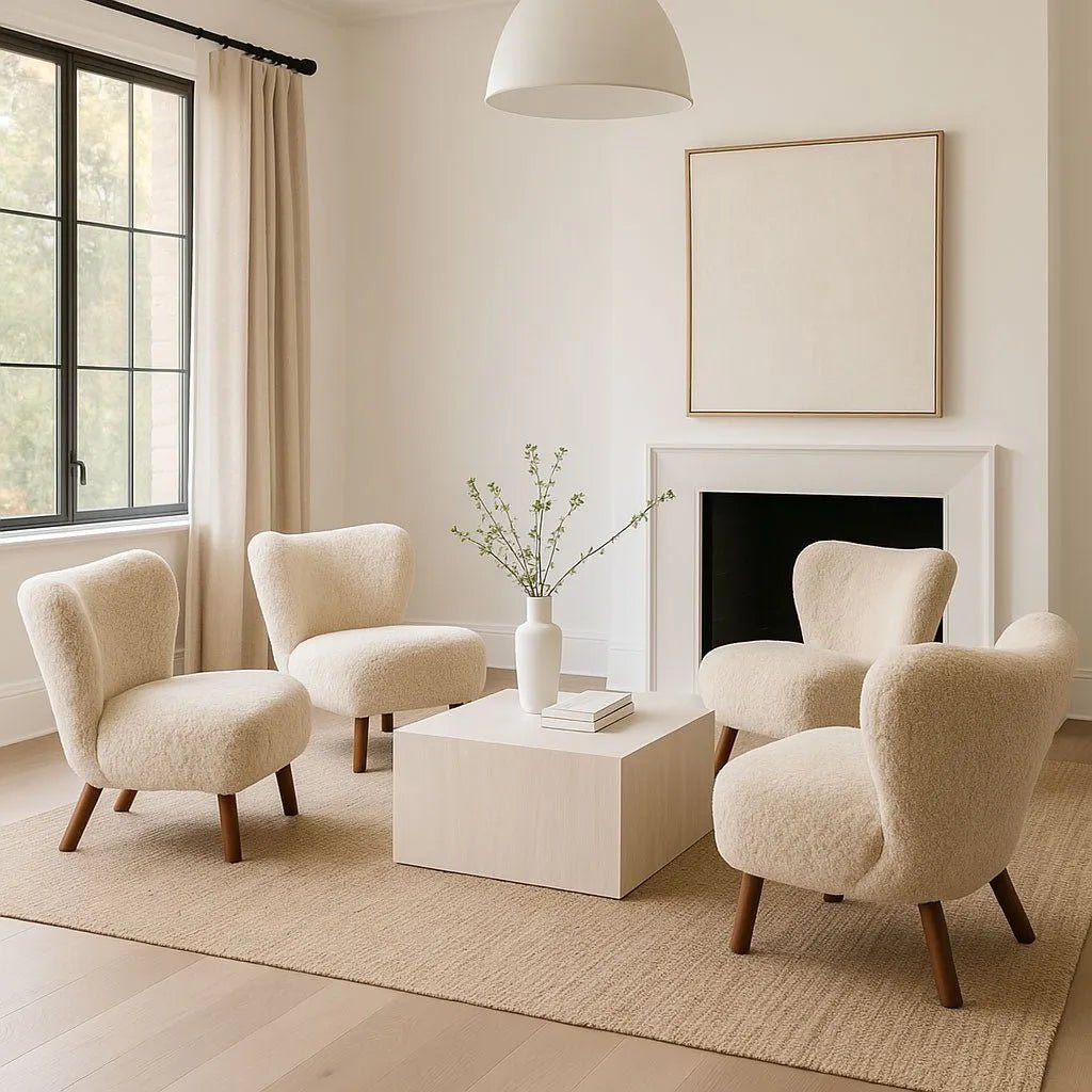 Genuine Sheepskin Accent Lounge Chair – Cozy Luxury | Rodeo Cowhide Rugs