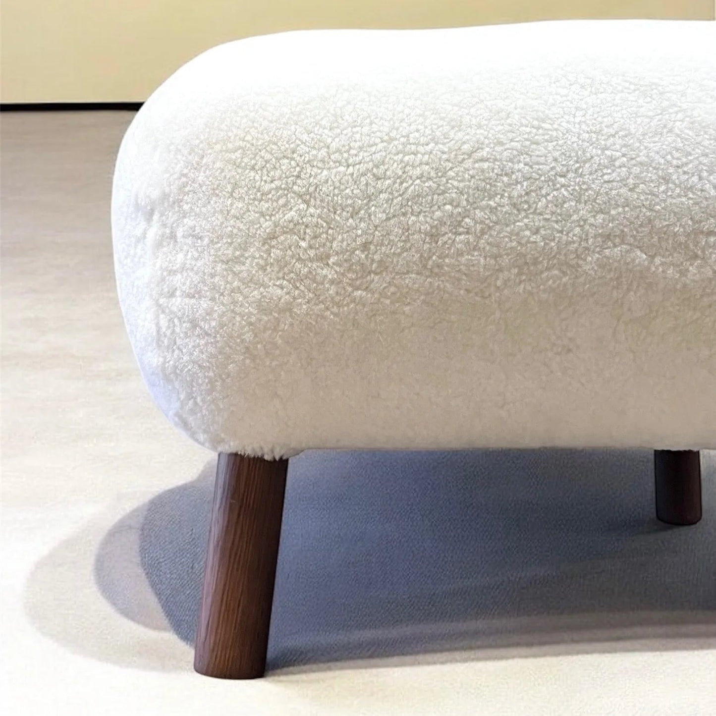 Genuine Sheepskin Ottoman Stool