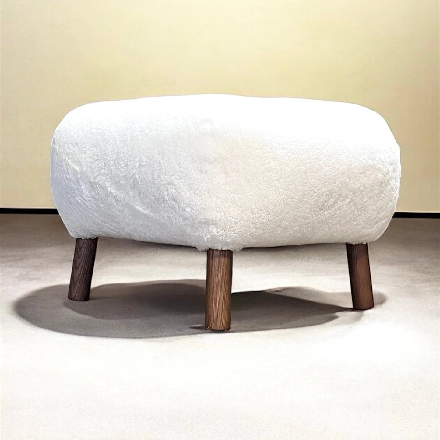 Genuine Sheepskin Ottoman Stool