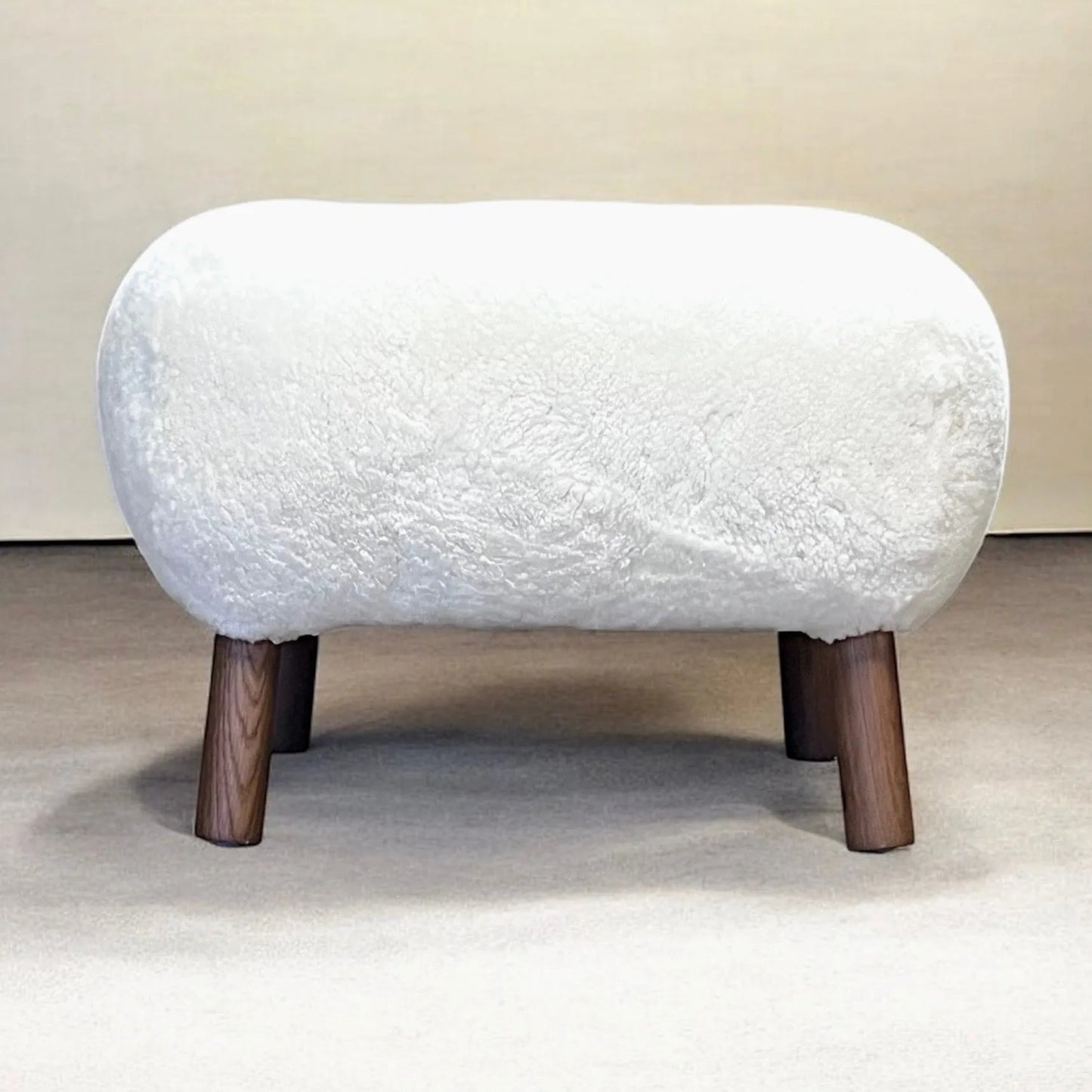 Genuine Sheepskin Ottoman Stool