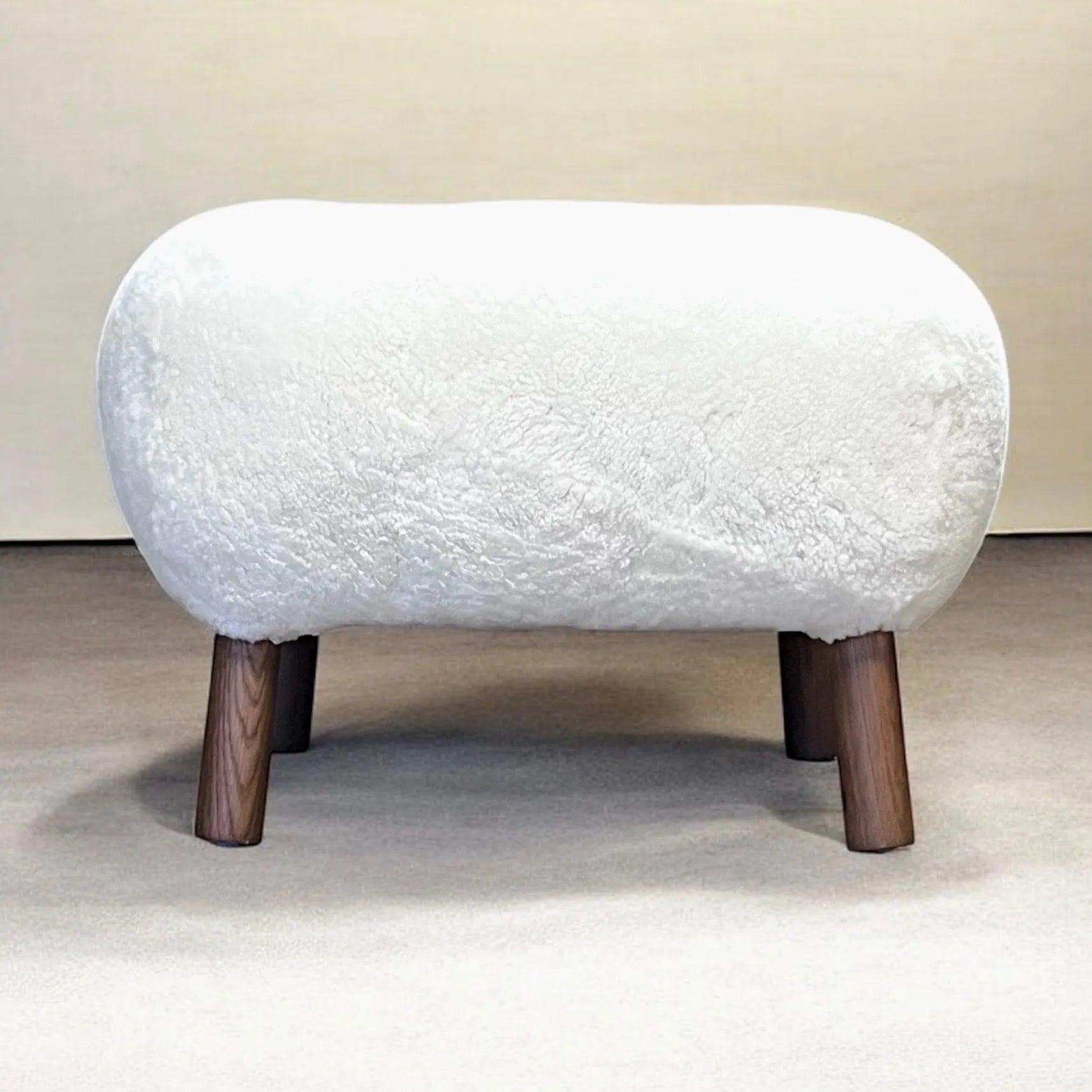 Genuine Sheepskin Ottoman Stool