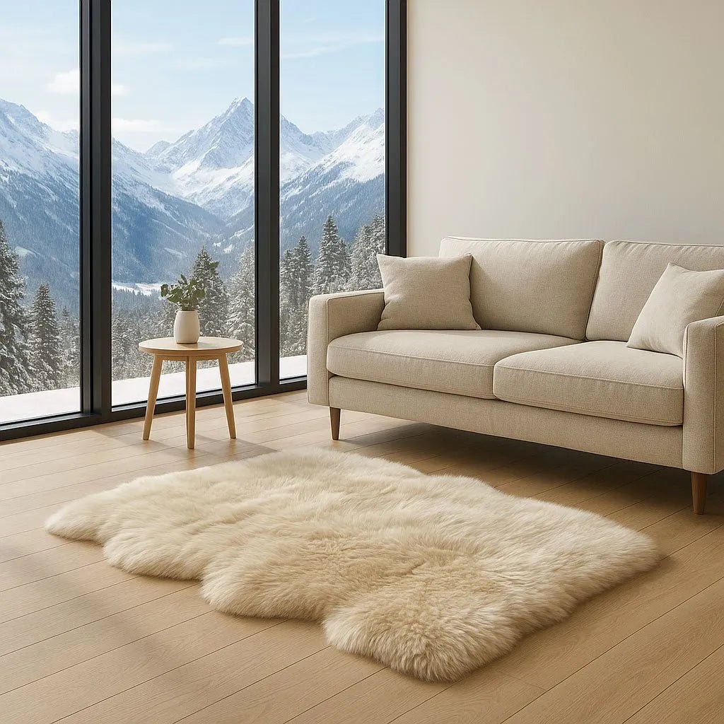 Single Sheepskin Rug Genuine Single Pelt Sheepskin Rug – 2x3 ft