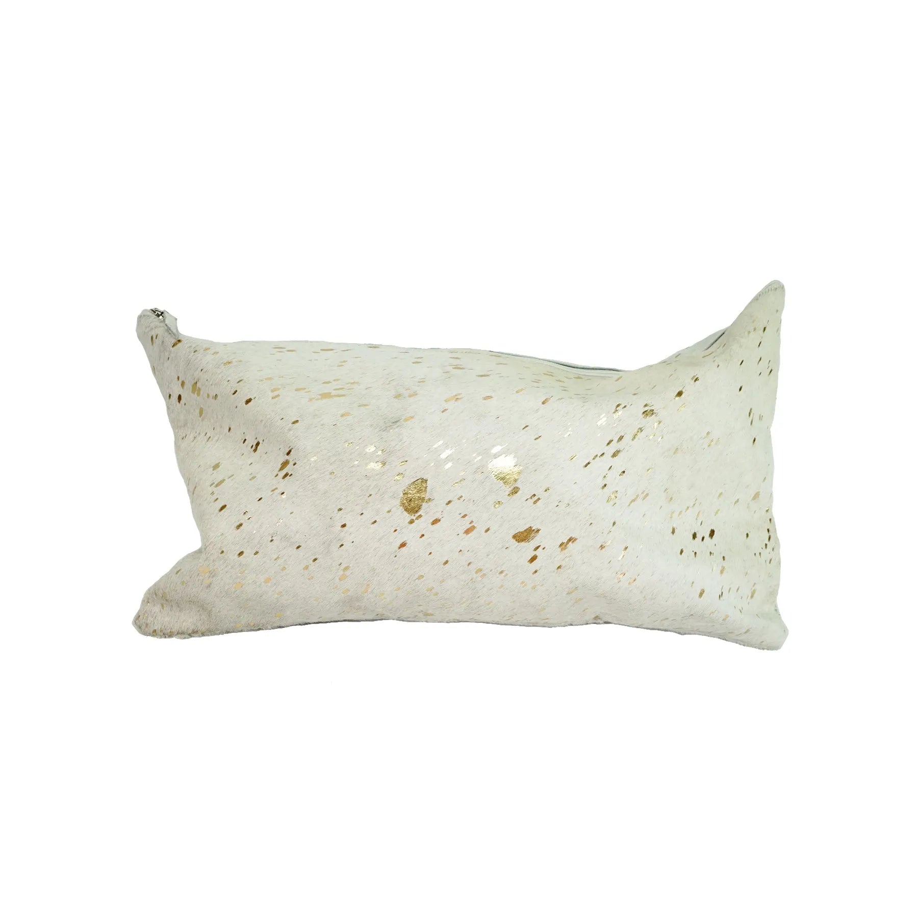 Gold Metallic Cowhide Pillow Case